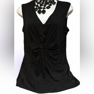 Jessica black Knot Detail sleeveless less Top Sz M